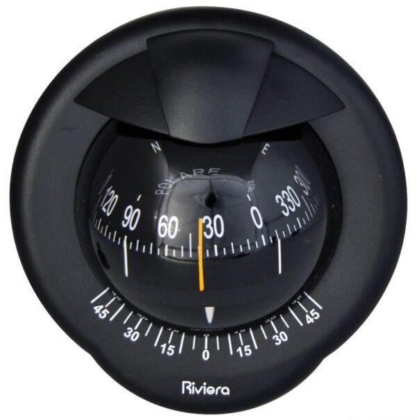 RIVIERA Bussola 3" BP1 nera con installazione a incasso