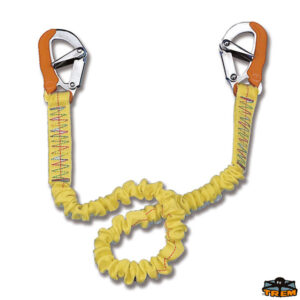 TREM Cordone ombelicale per cinture di sicurezza elastico 2 moschettoni 2 m